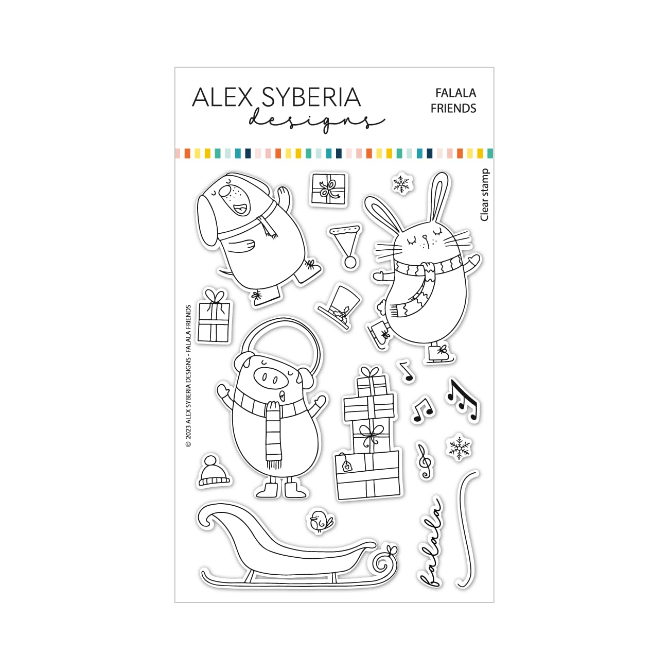Alex Syberia Designs Falala Friends Stamp Set, White