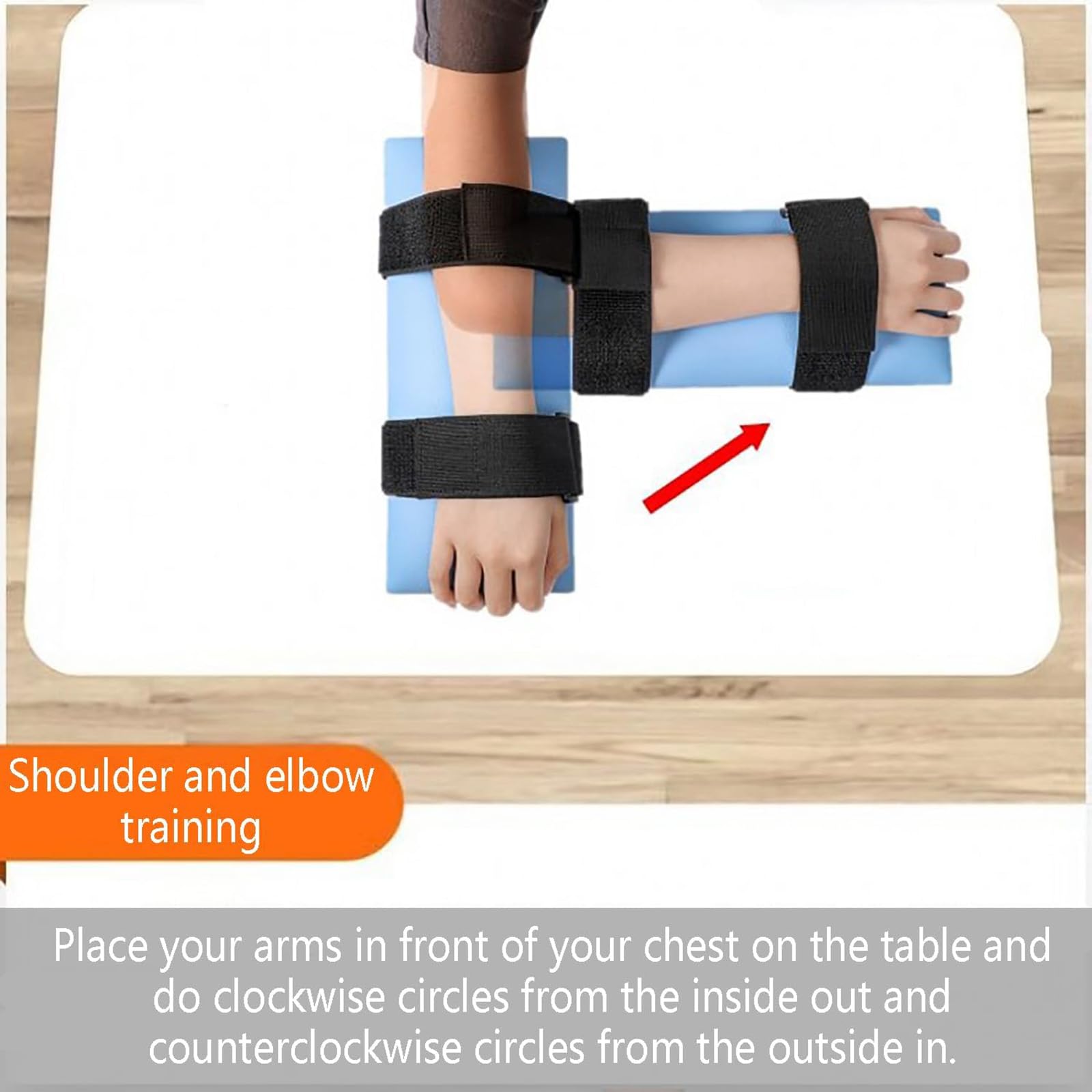 Arm-Rehabilitations-Hilfsausrüstung, Desktop-Schulter-Rehabilitations-Skateboard, 3 Trainingsmethoden, Mit Um 360° Drehbaren Rädern, Für Klebespastik-Training/Muskelschwäche, Verbesserung Der Flexibil