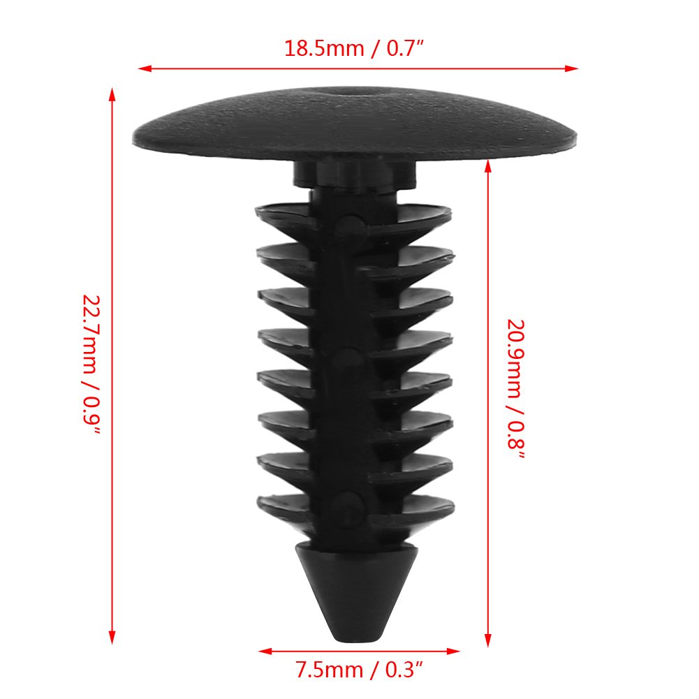 100 pezzi di clip universali per auto, 6 strumenti di fissaggio per auto, rivetti in plastica, clip per carrozzeria per paraurti, parafango, portiera dell'auto, kit di sostituzione