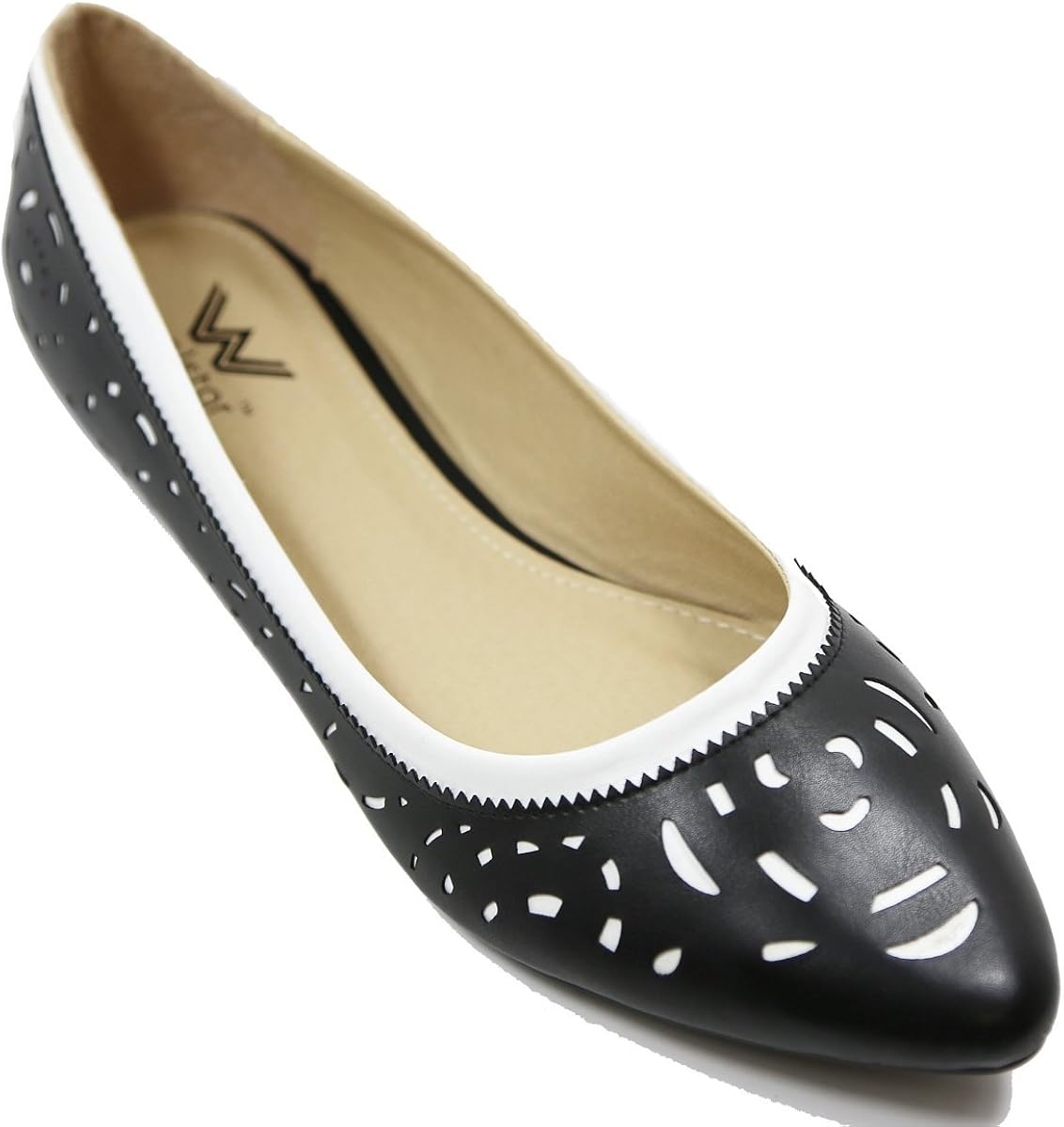 Walstar Women's Comfortable Point Toe Flat Pumps Shoes