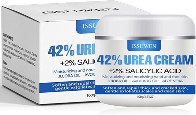 Urea 42% Foot Cream, Cracked Heel Repair Cream For Feet and Hand, Callus Remover For Dry And Hard Skin, Maximum Strength With 2% Salicylic Acid for Hand, Foot and Body Care, 100g