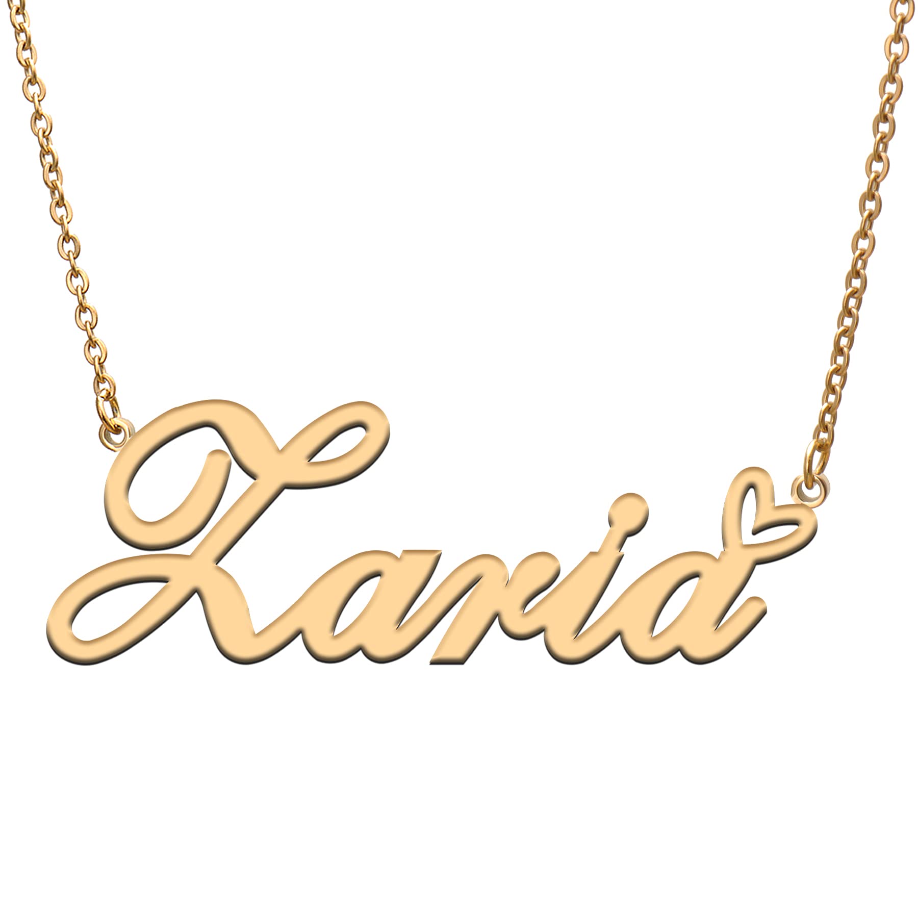 RONKAHCustom Personalized Name Necklace with Heart Plated Customized Pendant Necklace Jewelry for Women Christmas Valentine's Day Birthday New year Mother's Day