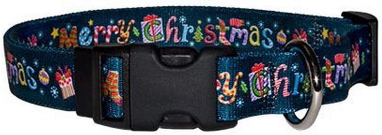 Christmas Cheer Dog Collar - Size Teacup 4" to 9" Long - Made In The USA
