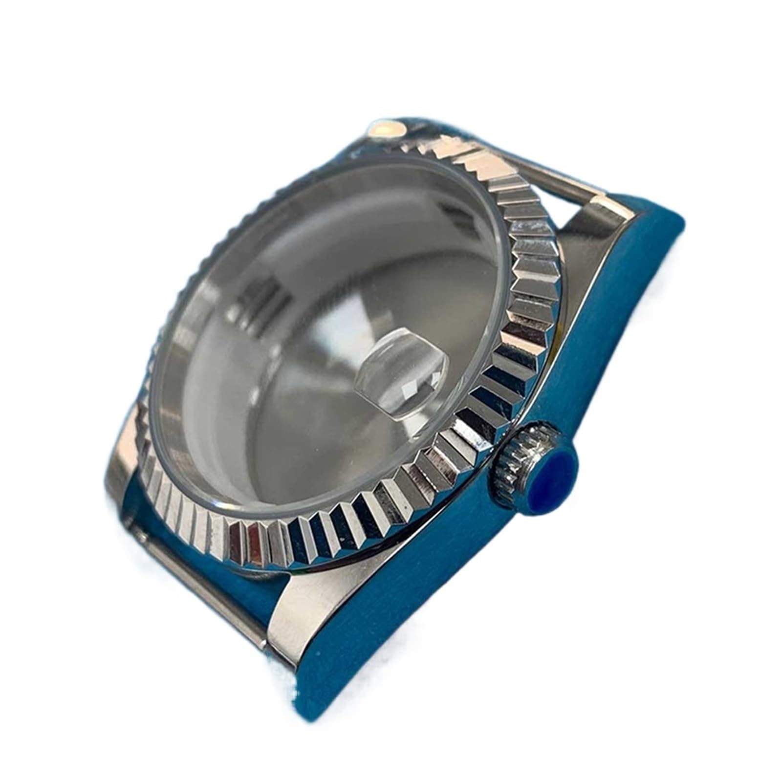 Boîtier de Montre en Acier Inoxydable 36mm, for 8215 2813 8205 8200, Lunette cannelée, Verre minéral, boîtier Miroir, pièces de Montre
