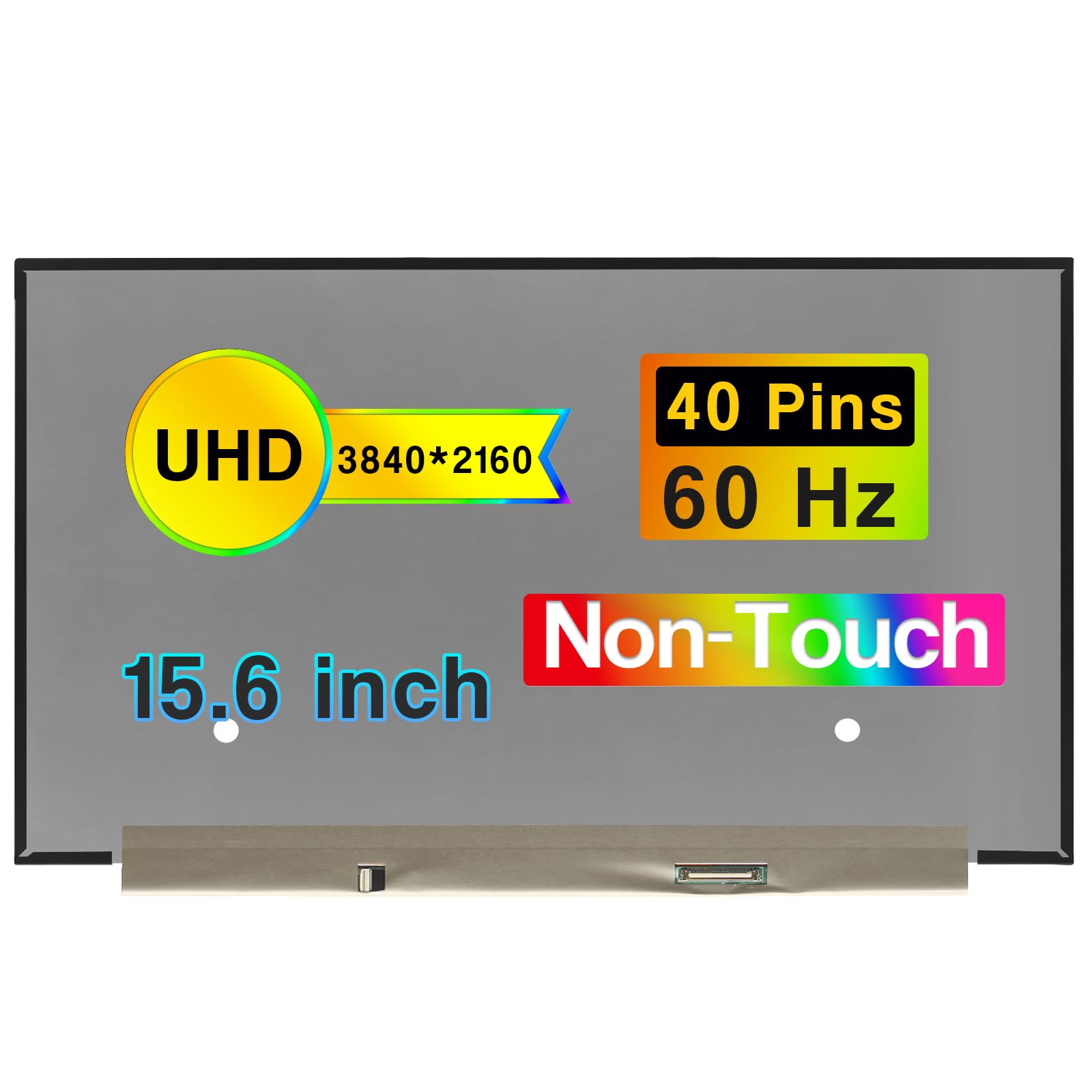 POBRIDA LCD Replacement B156ZAN03.0 for B156ZAN03.1 B156ZAN03.3 NV156QUM-N72 LQ156D1JW42 15.6" LCD Screen Display Panel UHD 3840(RGB)×2160 40 Pins 60HZ