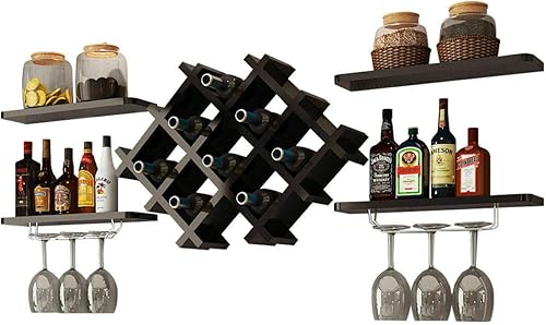 Miniatura 5 de n-bright - Soporte para pared de vino y estantes de almacenamiento (5 unidades)