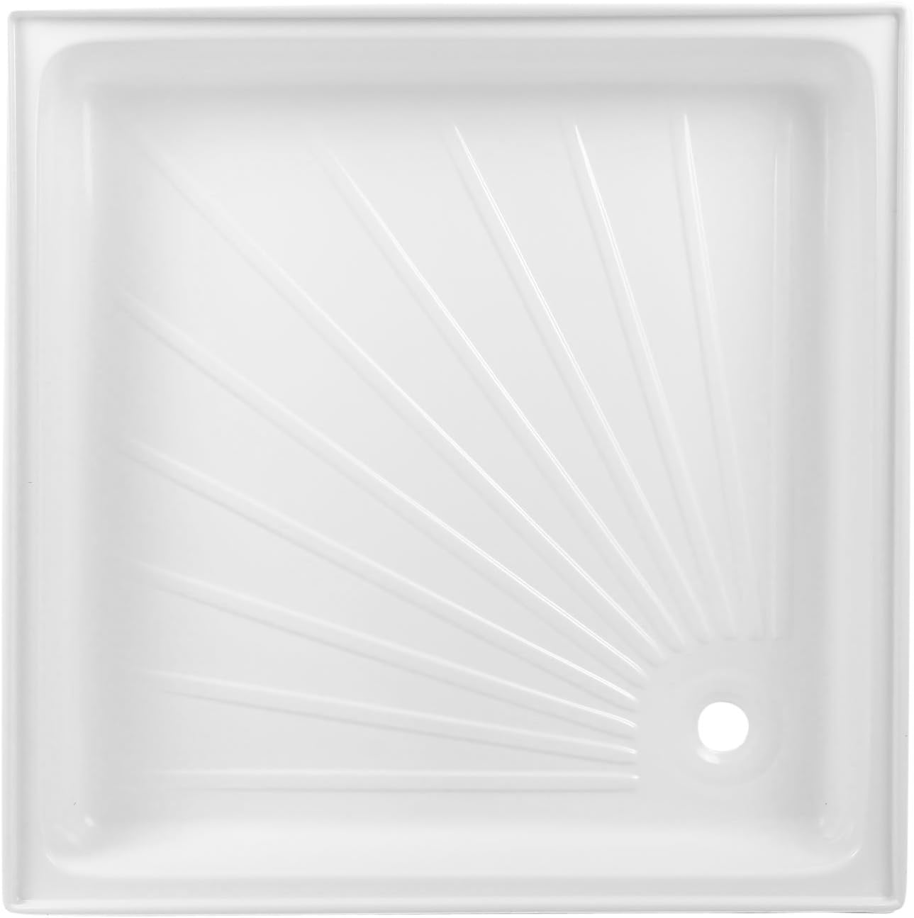 Reimo Tent TechnologyShower Tray, White ABS Plastic, 60 x 60 x 10 cm, Extra High Side Walls, 990 g