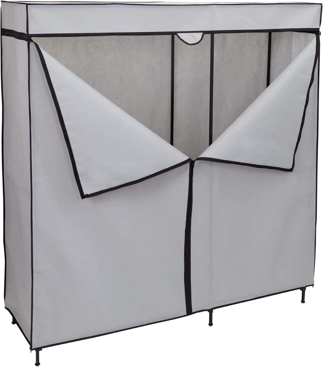 Honey-Can-Do 60” Wardrobe Clothes Storage Closet, Grey