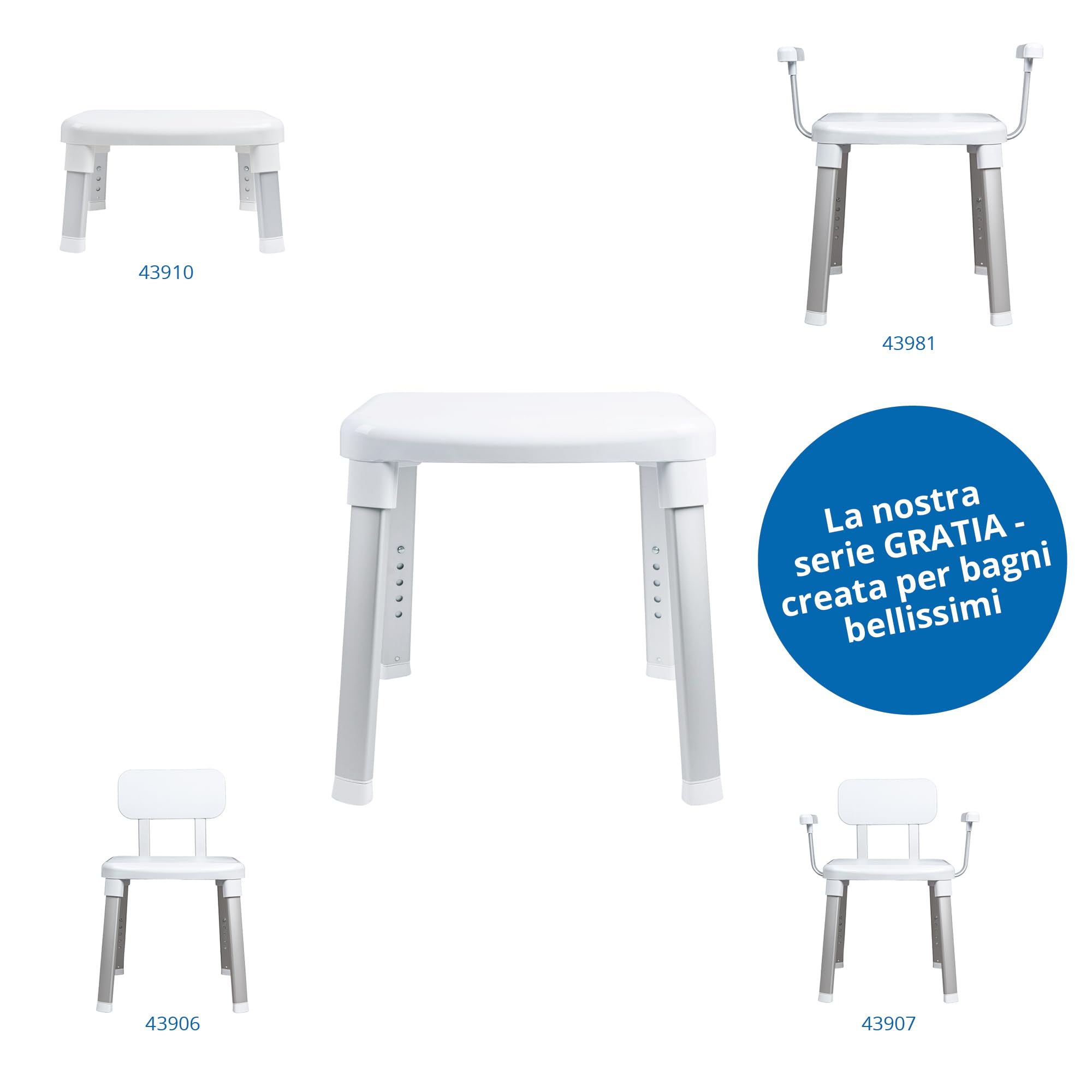 Weinberger 43908 per doccia e bagno sgabello