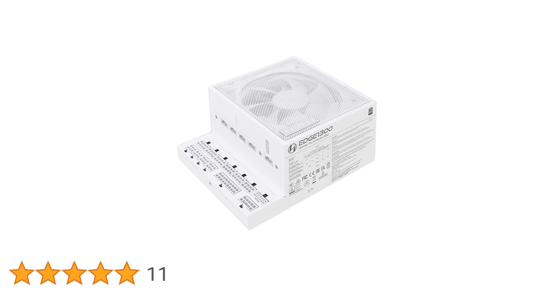 Amazon | LIANLI ATX 3.1 PC電源 EDGE 1300 WHITE L-Shapeデザイン