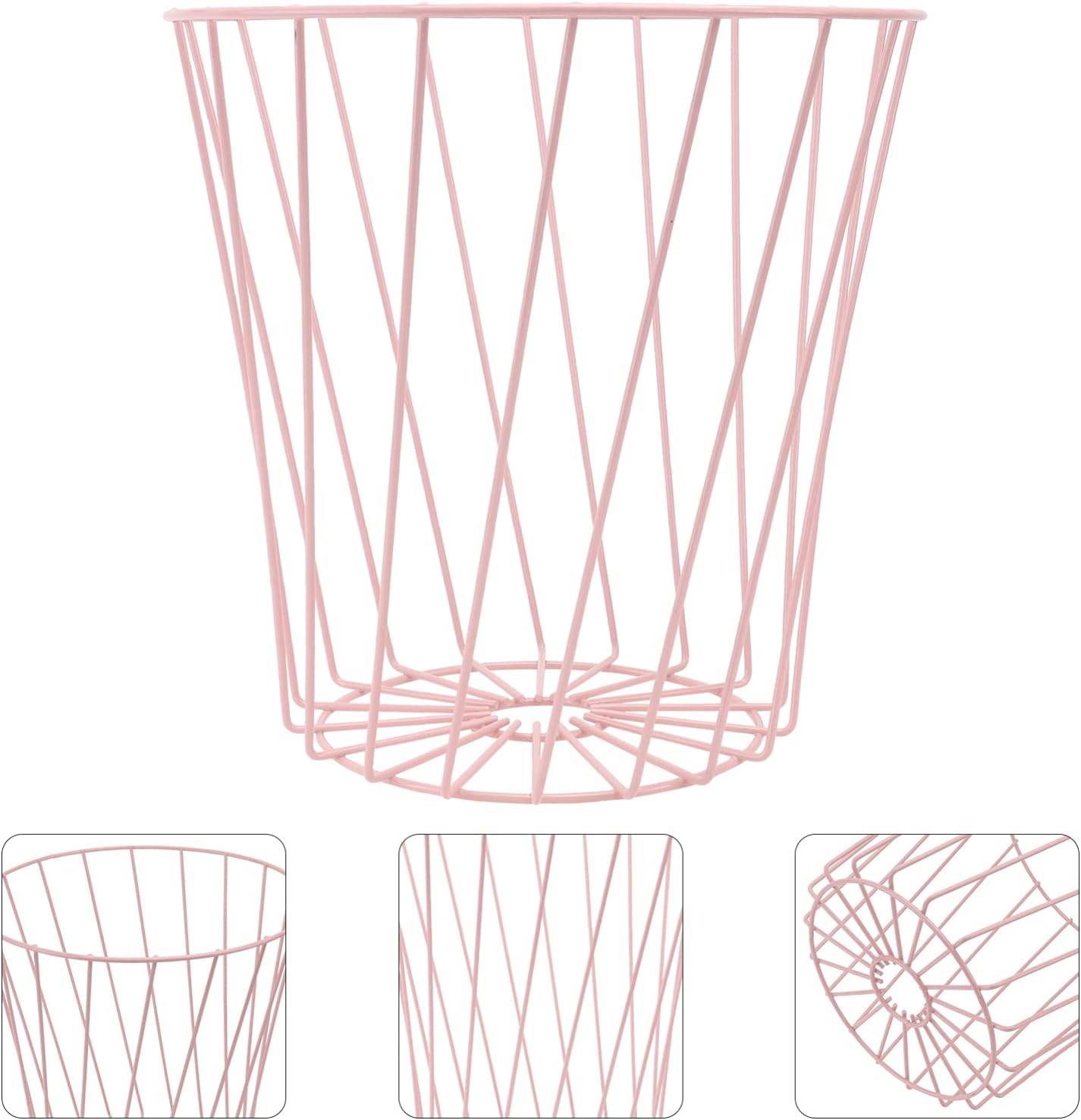 Cabilock Metal Trash Can Inner Bucket Office Paper Basket Litter Container for Kitchen