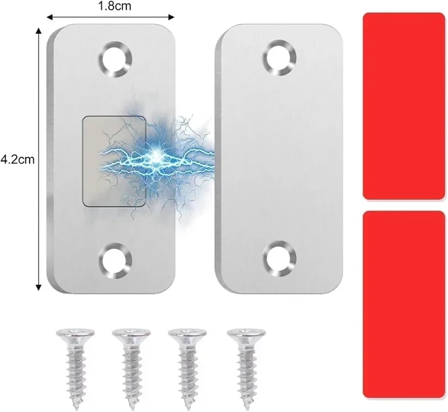 1/20Set Strong Magnetic Cabinet Catches Drawer Magnet Catch Latches Ultra Thin Door Magnets Stop Furniture Kitchen Closet Closer(6 Sets-Black)