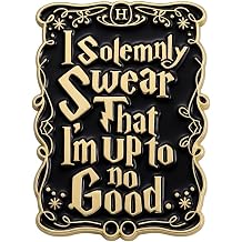 Magical Quote Pin - Wizard Inspired Enamel Pins Brooch with I Solemnly Swear I'm Up To No Good for Backpacks, Jackets, Hats. Sarcastic Book Brooches Gift for Book Lovers,Girls,Teenages