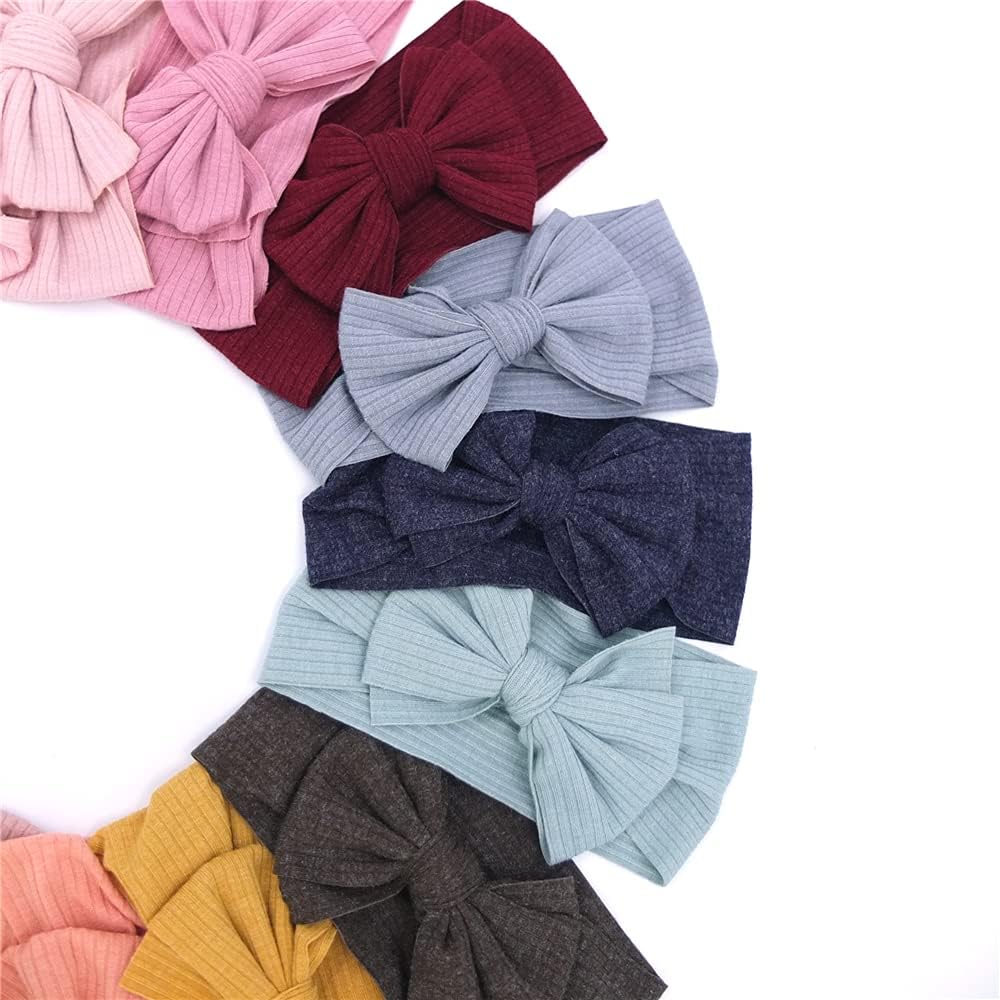 Sugarmelon Baby Headbands Headwrap Newborn Toddler Cotton Ribbed Turban Headband Hairband Infant Baby Show Gifts