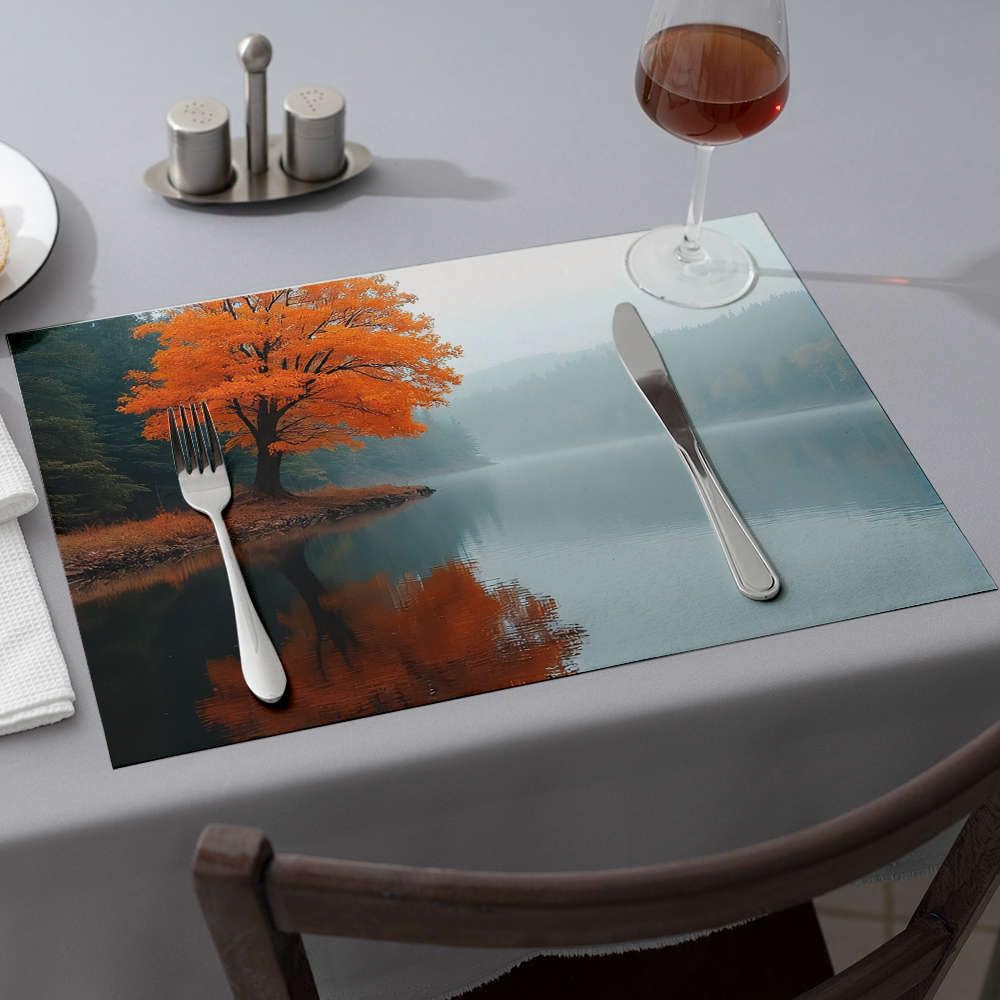Sets de table arbre d'automne pack de 6 tapis de table pour decoration automnale cuisine