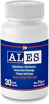 DOLEV ALES 30 Kaps l | Epimedyum, K rm z  Kore Ginsengi, Frans z Sahil  am  ve Is rgan K k  Ekstresi  eren Takviye Edici G da
