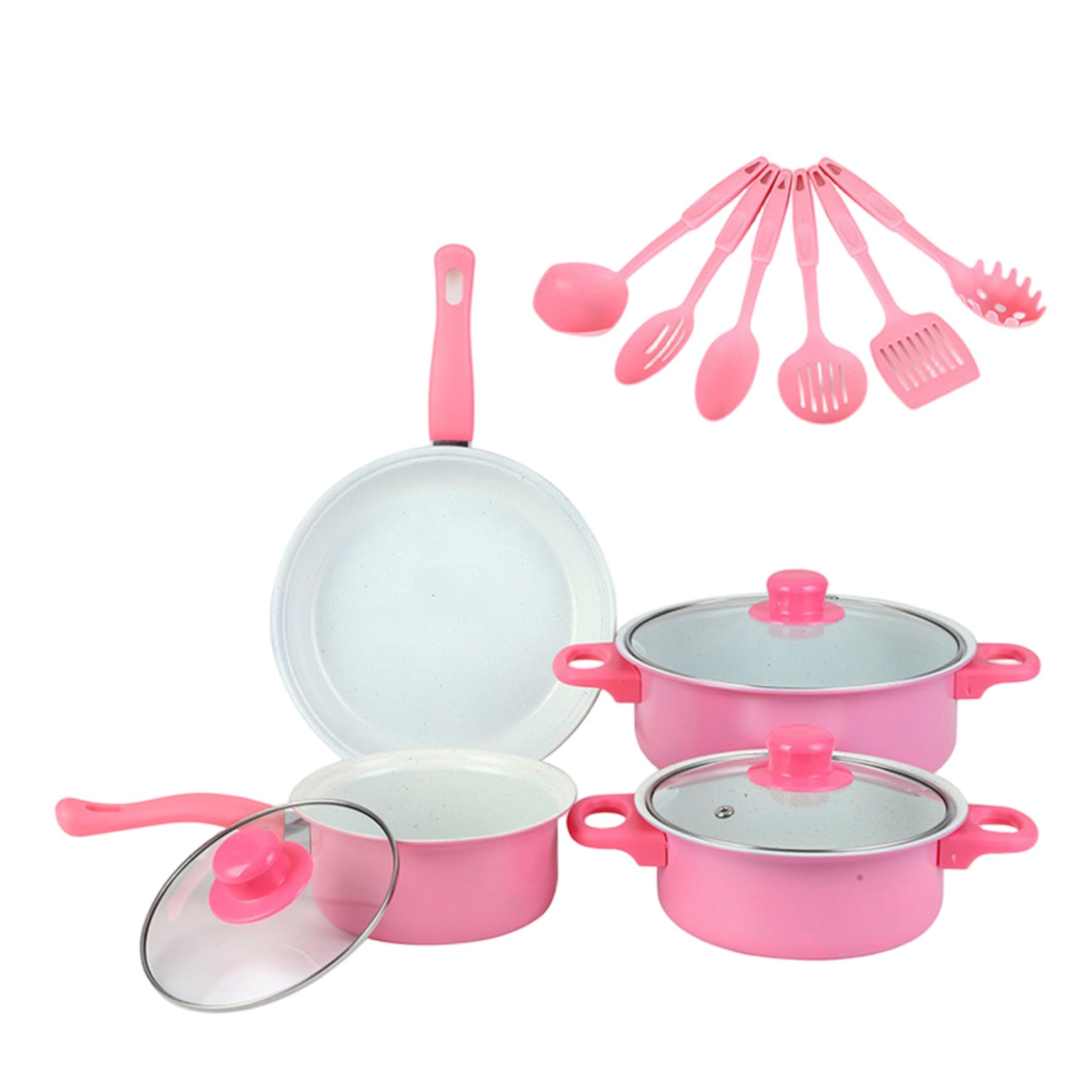 Perodlly Nonstick Cookware Set, 13-piece Nonstick Cookware Set, Non Stick Pots And Pans With Frying Pan, Saucepans, Milk Pot & Utensils For Home Cooking, Style-1..