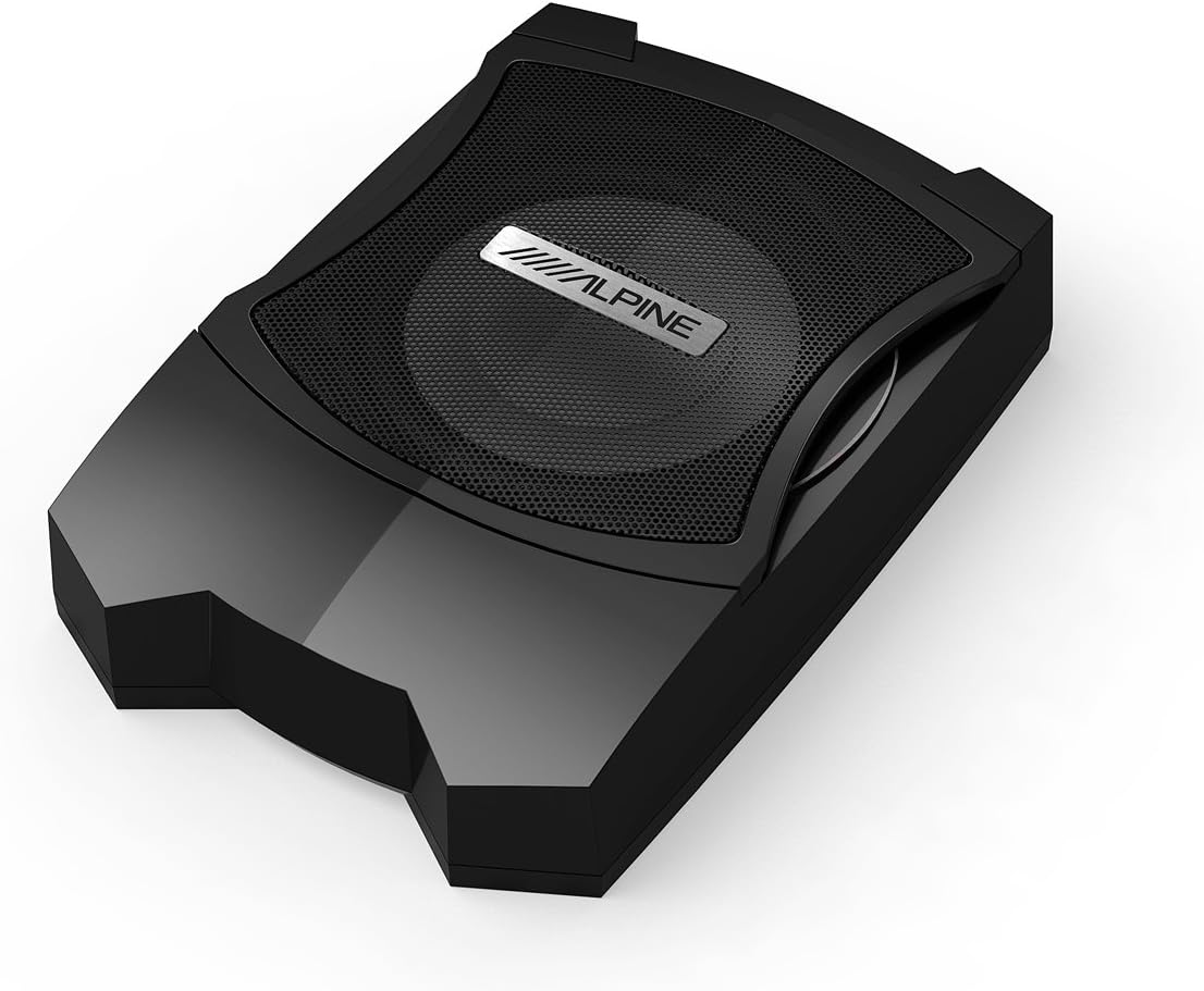 Alpine PWE-V80 Underseat Active Subwoofer, Schwarz