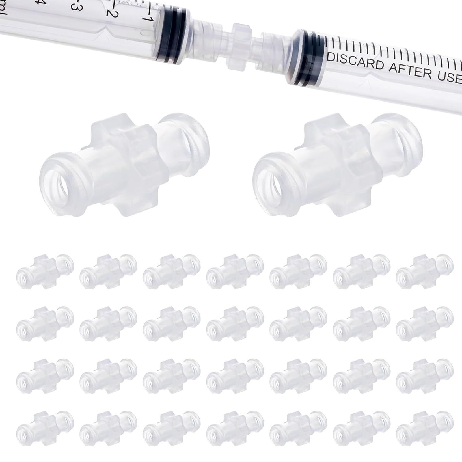 Lab Dispensing Connector PP Female Luer Adapter for Transfer Lines, Teaching Setup Tasks, Routine Refill, General Work Female Luer Coupler Fitting Threaded Pp Transfer Adapter Dispensing Connector Lab