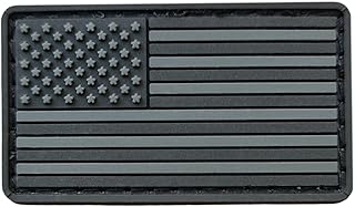 Blackout Mini Small 1x1.75 USA America Flag Subdued Tactical Morale PVC Rubber Touch Fastener - LEGEEON