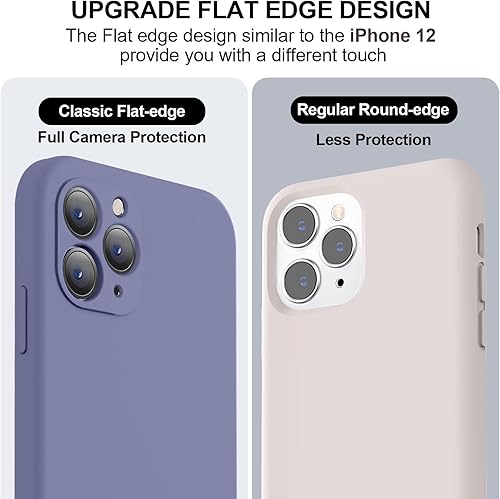 Miniatura 3 de Vooii Funda compatible con iPhone 11 Pro, silicona líquida mejorada con bordes planos, protección de la cámara, forro de microfibra antiarañazos