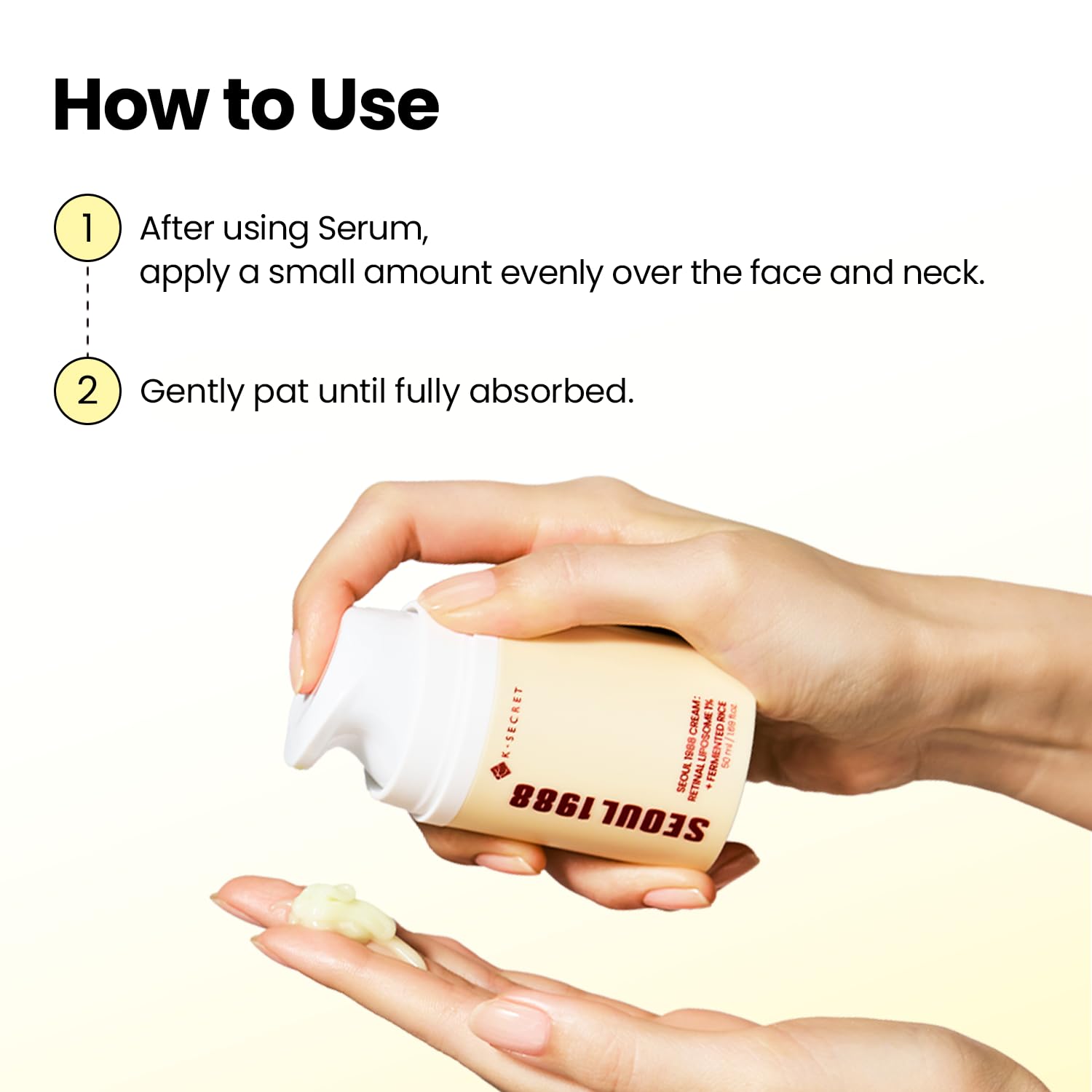 KSECRET SEOUL 1988 Crema – Crème visage anti-âge avec 1 % de liposome rétinien et riz fermenté – 50 ml