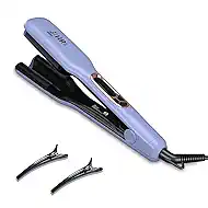 JINRI Hair Iron, Hair Brush, Pumped-Up Volume, Adjustable Temp, 360 ° Tail Rotation, Lasting Volume, for Short Or Thin Hair, Dual Voltage (100-240V), Volumizing Hair Iron, Purple, 1.28 inch