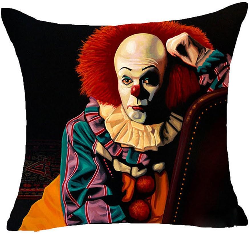 Fyon Ghost Freddy Toy Bear Doll Horror Game Cushion Cover Classic Game Pillow Cover Decorative Pillows for Sofa Car 18x18inch 10G
