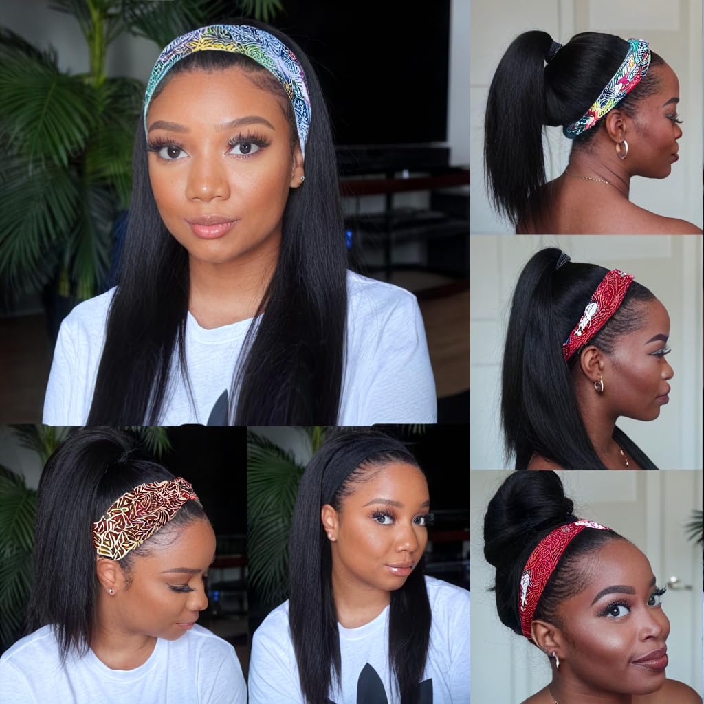 Brazilian Virgin Human Hair Headband Wig