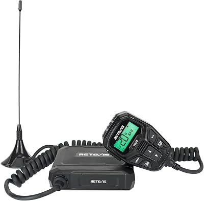 Retevis RA86 GMRS Mobile Radio - Update Chirp, GMRS Radio with Gain Antenna & Cigarette Lighter Plug, Repeater Channels Long Range Two Way Radio, NOAA Alert, Dual Speakers for Offroad, Jeep, Truck, RV