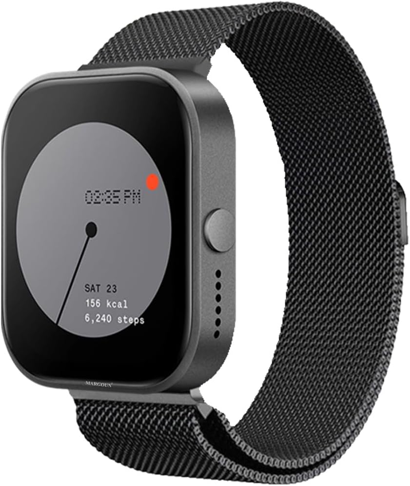 Watch Band Compatible With CMF BY NOTHING Watch Pro strap, Milanese Loop Magnetic Strap, Solid Stainless Steel Quick Release Strap For Watch Pro Band Watch Strap (Black)