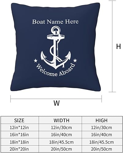 Vista 30 de Almohada lumbar de ancla náutica personalizada Funda de almohada de barco náutica Funda de almohada náutica Regalo de barco náutico, almohada