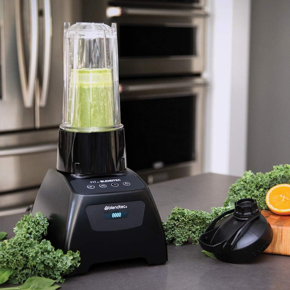 Blendtec Classic Fit Blender with Personal Size Go Jar (34 oz), 30-sec Pre-programmed cycle, High-Low Pulse, Professional-Grade Power, Black