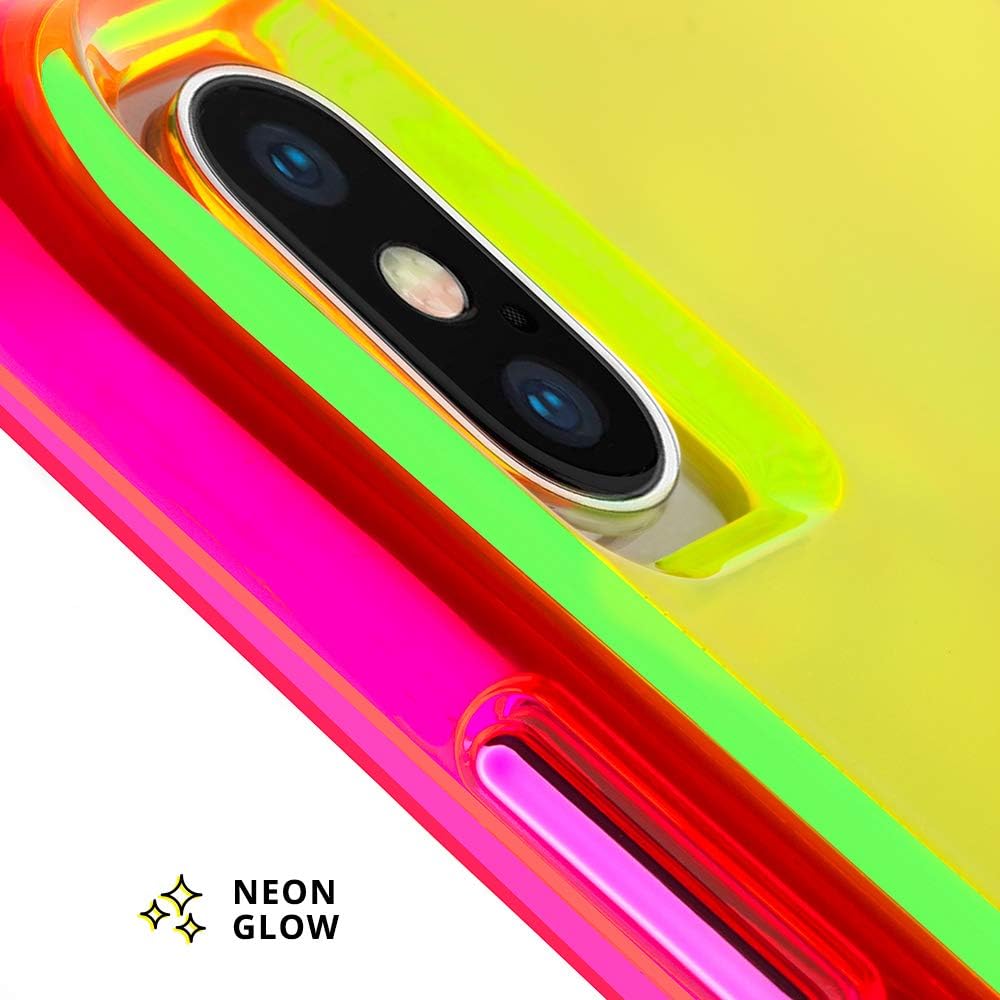 Case-Mate - iPhone XS Max Case - TOUGH - iPhone 6.5 - Green/Pink Neon