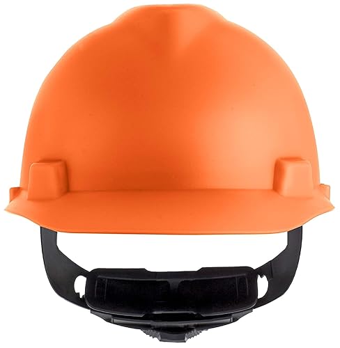 Vista 23 de MSA 10203092 V-Gard - Casco de seguridad estilo gorra, con suspensión de trinquete Fas-Trac III, carcasa de polietileno, protección contra impactos
