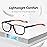 Reading Glasses for Men Sporty Design TR90 Blue Light Blocking Reader Comfortable and Flexible Lightweight +1.75