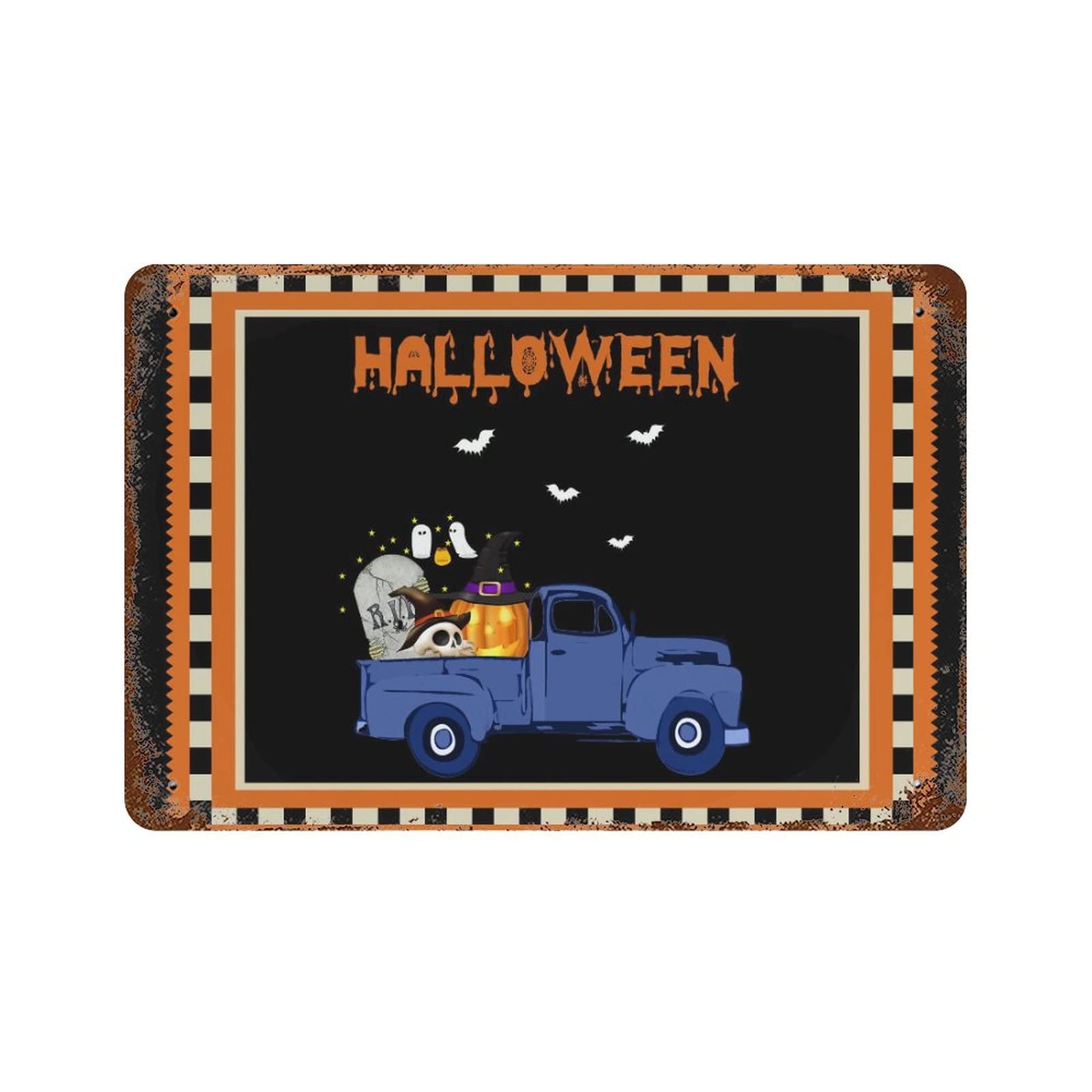 Panneau camion d'Halloween en aluminium 30,5cm pour décoration extérieure