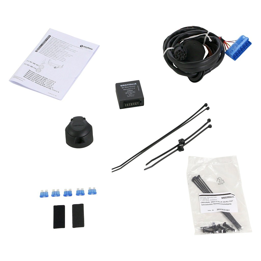 Westfalia Attelage Démontable pour Mercedes GLK (X204) (07/2009 - 09/2015) – avec faisceau électrique spécifique à 13 broches