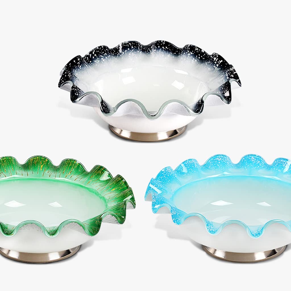 Vassoio per Sashimi Spesso, Frutti di Mare, Salmone, Salsa Fredda, stoviglie, Grande capacità, Piatto in Vetro, Preparazione e conservazione degli Alimenti, Grande Format,Black-L