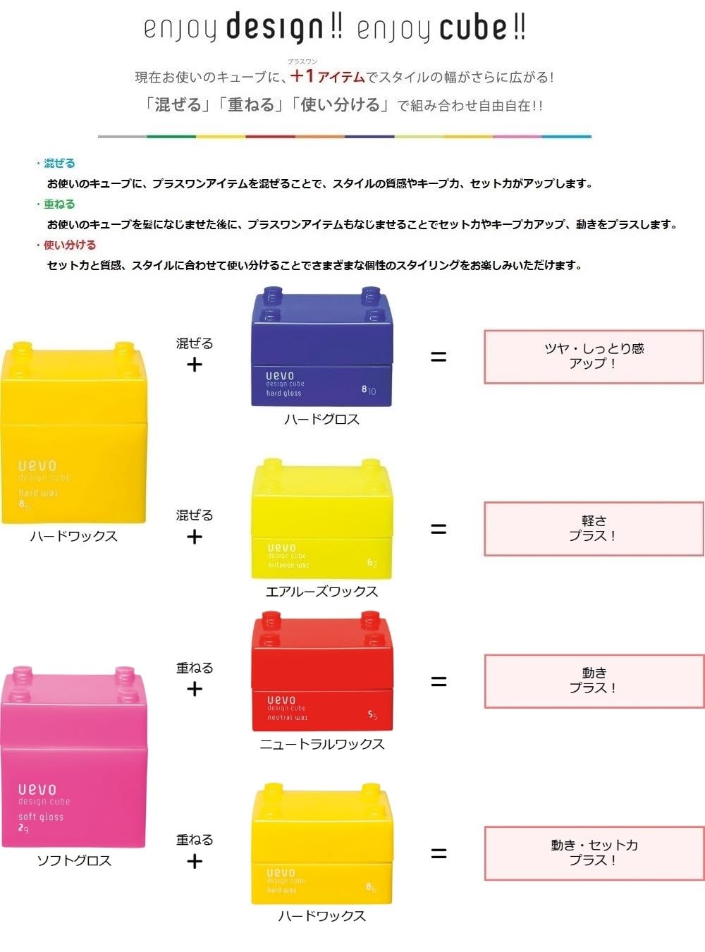 Amazon.co.jp: ウェーボ デザインキューブ ハードワックス 80g