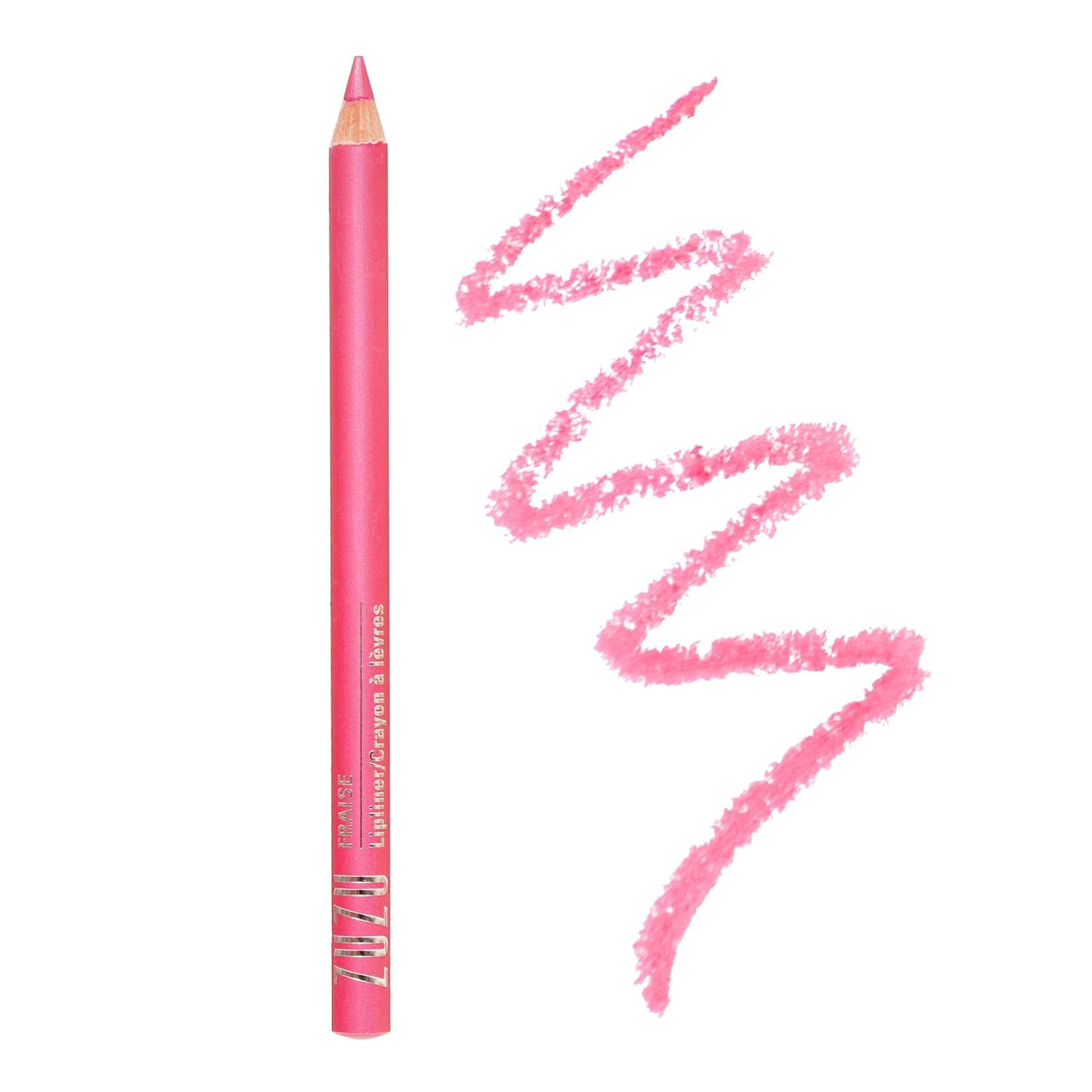 Zuzu Luxe Lip Pencil, Creamy Lipliner, long lasting, Infused with Jojoba Seed Oil and Aloe for ultra hydrated lips. Natural, Paraben Free, Vegan, Gluten-free,Cruelty-free, Non GMO, (1, Fraise)