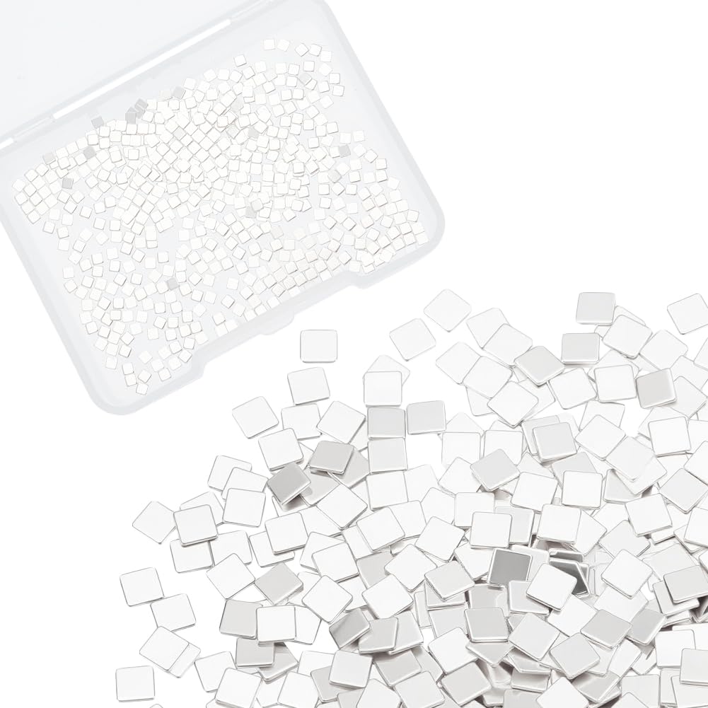 WEBEEDY Über 600 Stück Winzige Silber Chips Zum Löten Für Schmuck 5.6Gram(3.6DWT) Vorgeschnittene Silberlotchips Für Einfaches Schweißen von DIY Schmuckherstellung Reparatur Elektroniklöten(2x2mm)