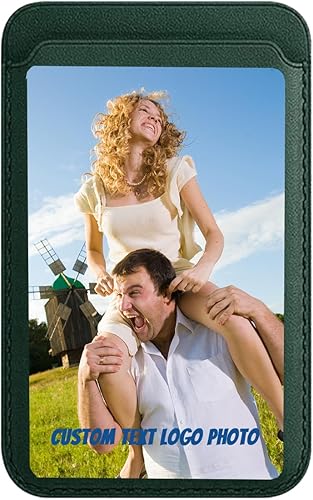 Miniatura 9 de Cartera de cuero personalizada compatible con iPhone 15141312 ProMaxPlusMini teléfono Apple y funda magnética, texto fotográfico personalizado,