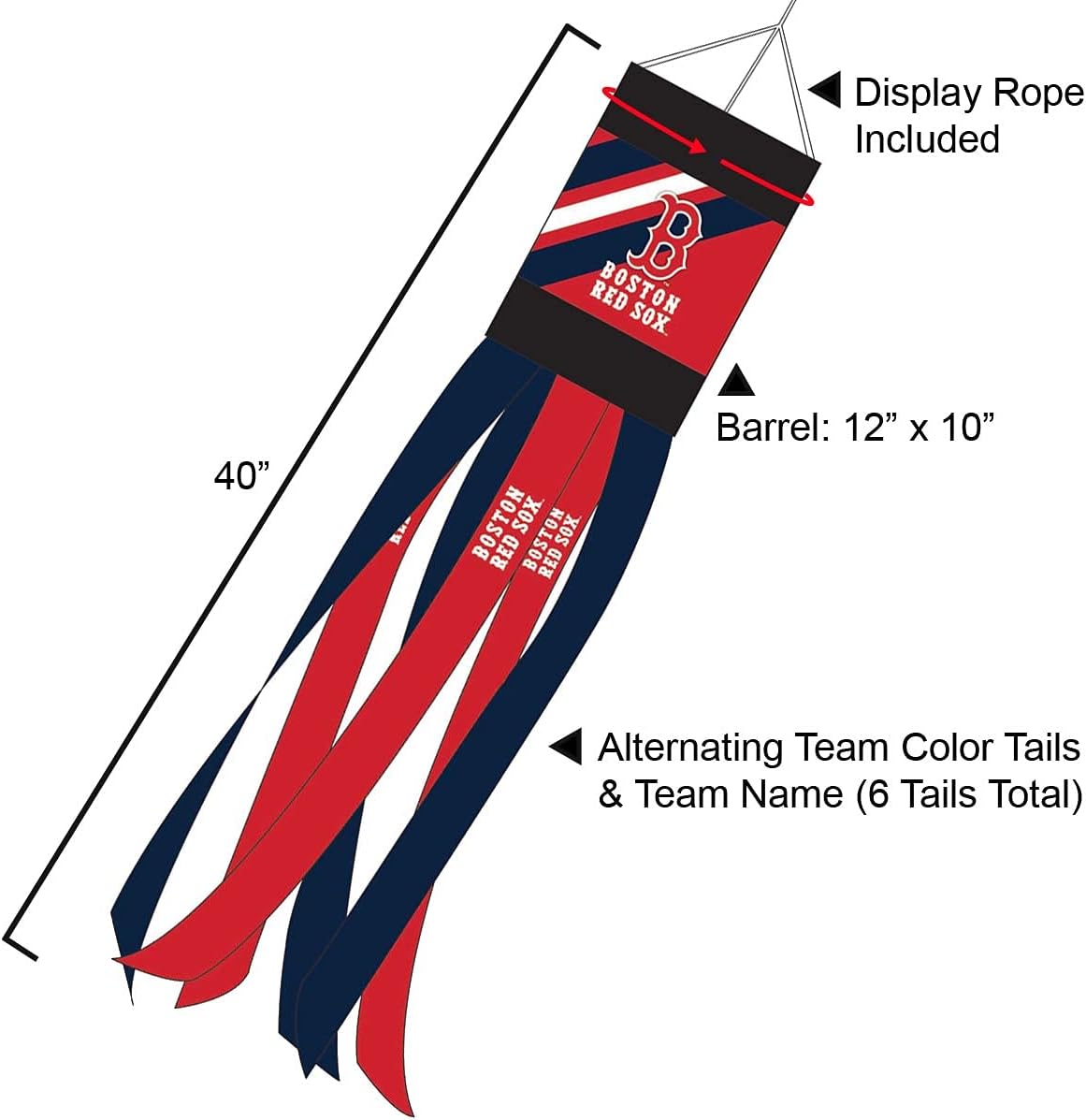 WinCraft Boston Red Sox Team Windsock