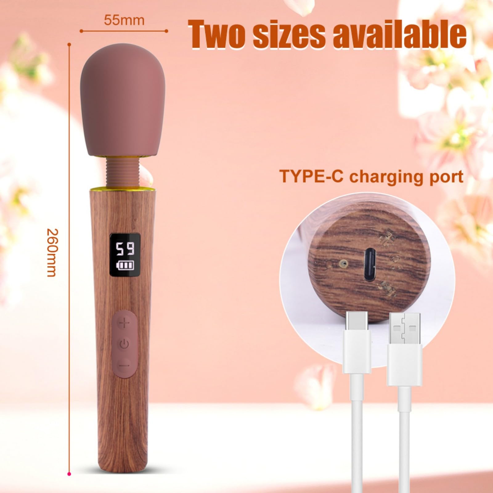 Vibration für Frauen G-Punkt und Klitoris mit 10 Vibrationsmodi LCD Leiser Dildo Vibratoren Sex Spielzeug für Frau Paare Silikon Wand Massagestab Vibratorensets für Frauen Klitoris Stimulator
