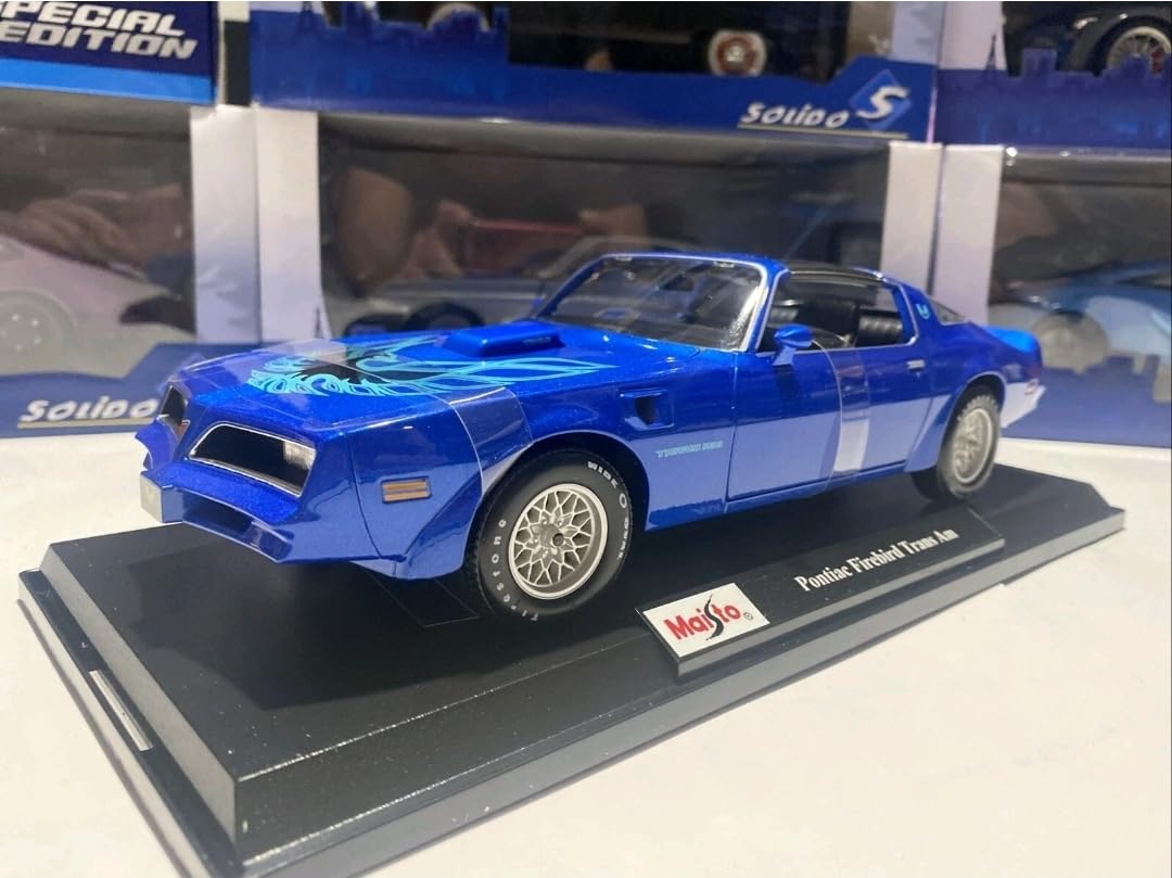 Maisto Pontiac Firebird Trans Am odlewany model samochodu, niebieski, skala 1:18