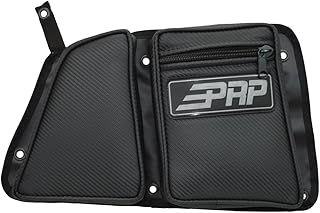 PRP Seats E41-210 Carbon Fiber Black Passenger Side Rear Door Bag with Knee Pad