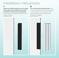 Vista 6 de Imán de Puerta de Ducha de Vidrio Shuisen, Pestillo Magnético para Puerta de Ducha con Cierre de Metal Compatible con Puertas de Vidrio de Grosor