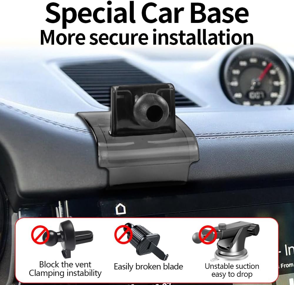 Car Magnetic Phone Mount for Porsche Macan 2015-2026 and Porsche Cayenne 2019-2023 Auto Interior Accessories Best Cellphone Holder Fast 15W Wireless Charger Cell Phones Charging Screen Stand image 4
