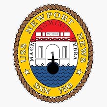 HOF Trading USS Newport News Ssn-750 Vinyl Sticker Waterproof Decal Laptop Wall Window Bumper Sticker 5"